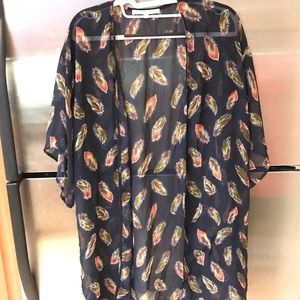Boho Feather kimono size Medium